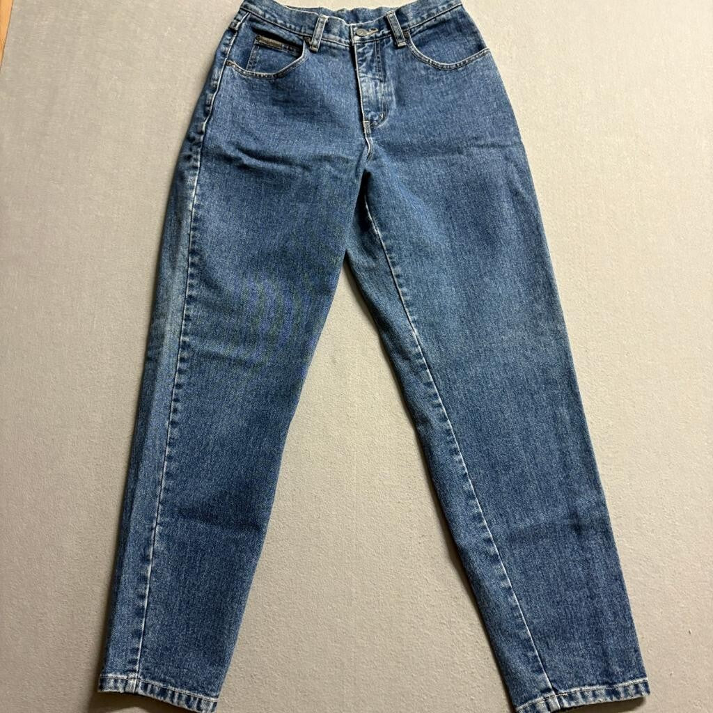 Vintage NY Jeans Womens Size 6 Easy High Rise Tapered Mom Blue Denim Hong Kong