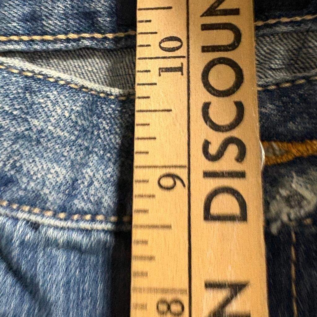 Cubic Product Jeans Mens XL Blue Denim Straight Leg Whiskered 100% Cotton