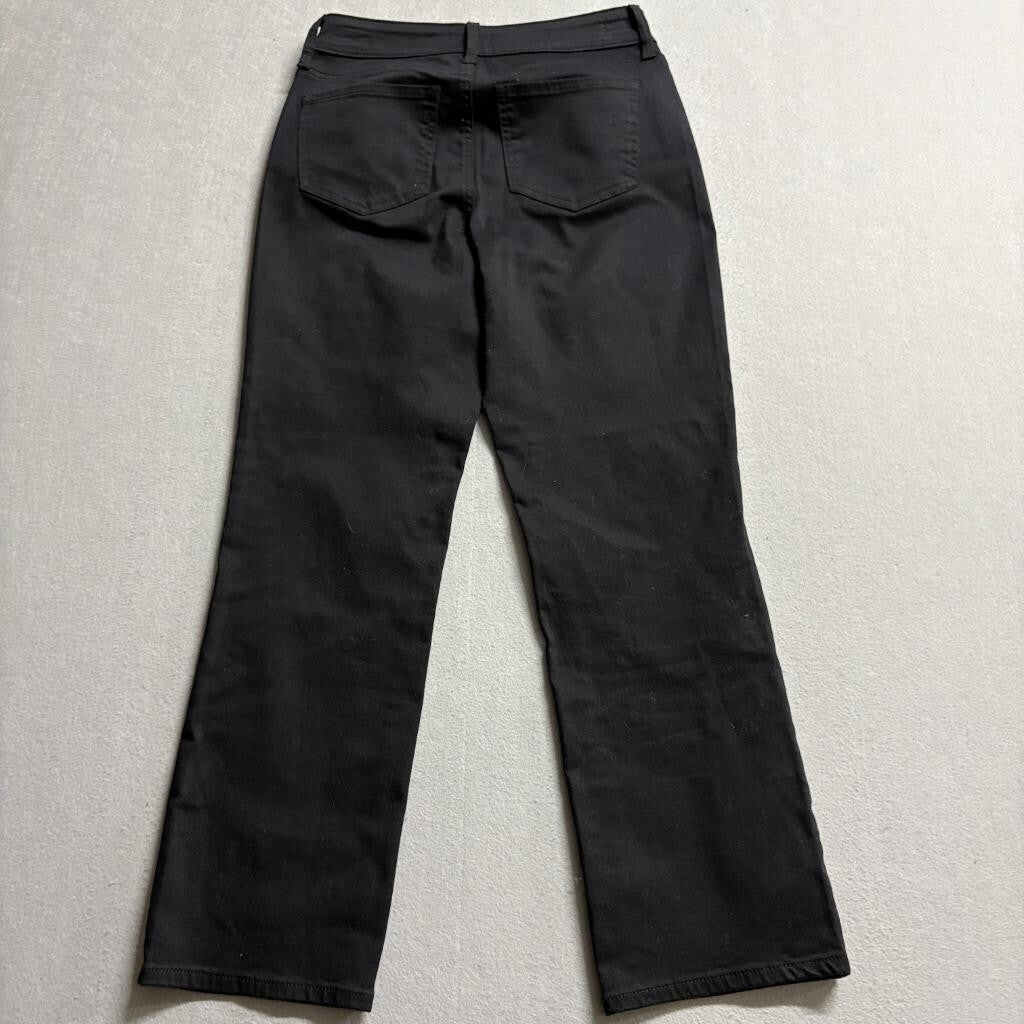 NYDJ Marilyn Straight Jeans Womens Size 0 Black Lift Tuck Stretch Denim