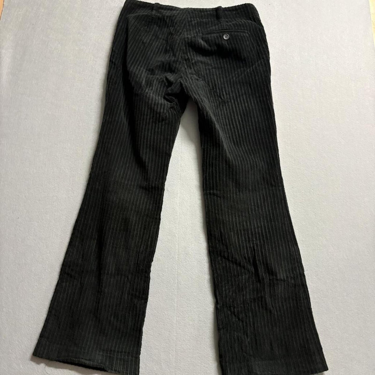 Banana Republic Corduroy Pants Womens 8 Black Stretch Bootcut Ribbed Low Rise