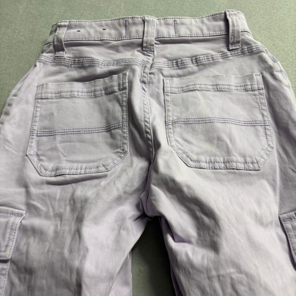 Hollister High Rise Utility Dad Pants Womens 00R W23 Purple Cargo Straight Leg