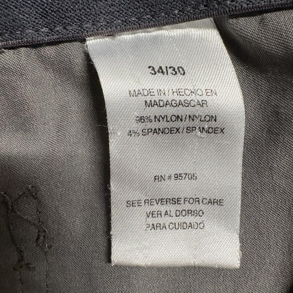 Denali Mens Pants 34x30 Gray Nylon Spandex Stretch Hiking Outdoor Cargo