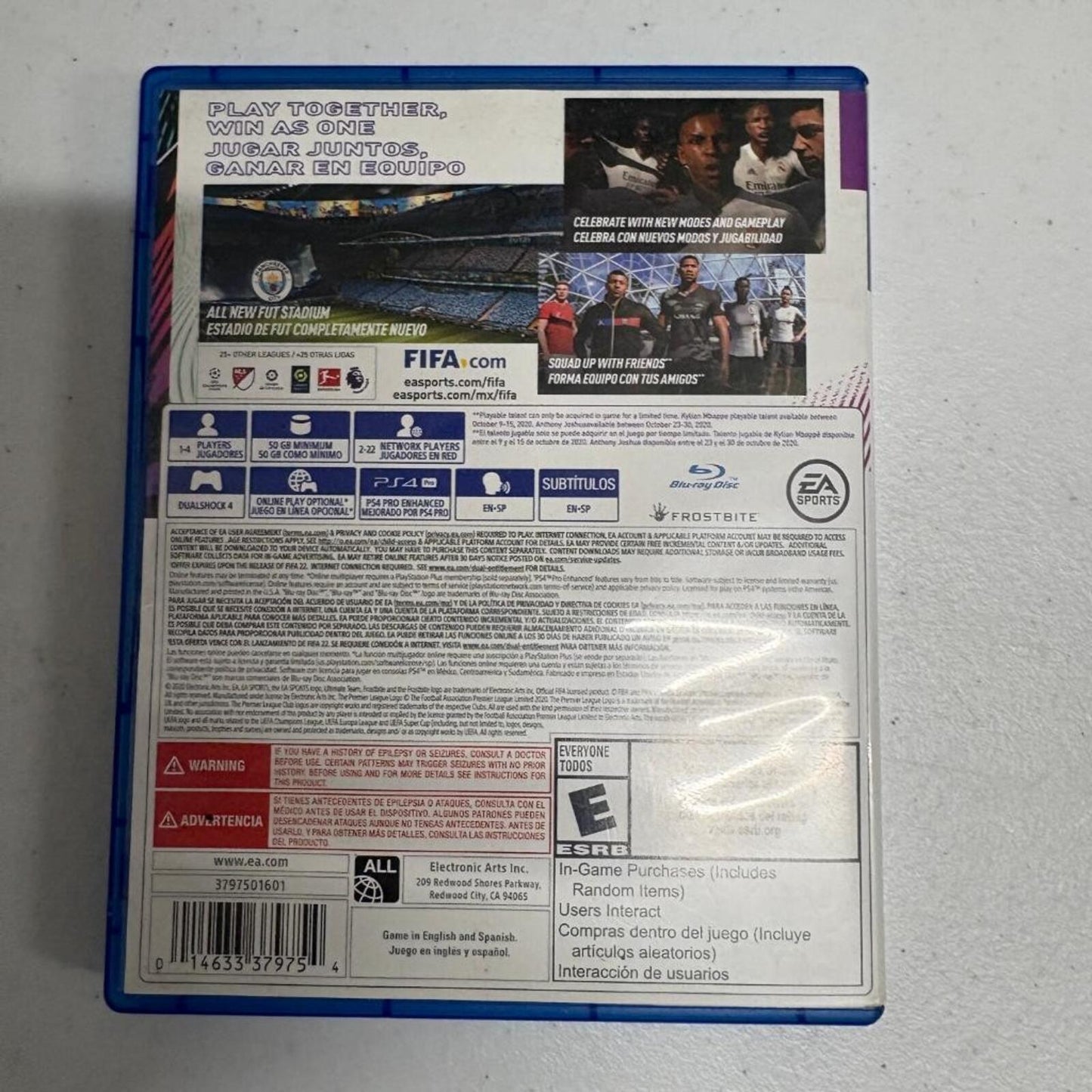 FIFA 21 Sony PlayStation 4 PS4 EA Sports Soccer Game CIB Complete