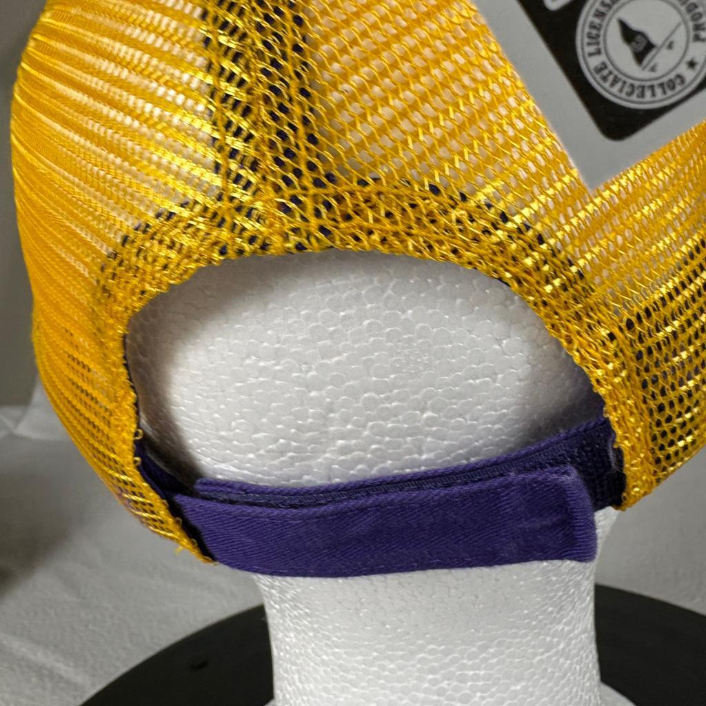 ML Caps The Duke Purple Yellow Mesh Trucker Hat Blank Adjustable Snapback