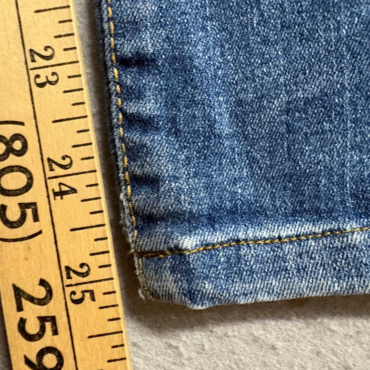 Double Button Skinny Jeans Womens Small Blue Denim Stretch Made in Korea