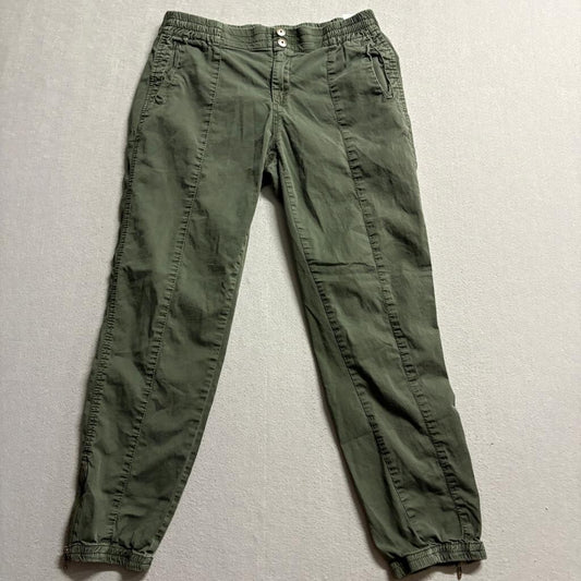 Unionbay Jogger Pants Womens Size 9 Green Utility Cargo Elastic Waist Ankle Zip