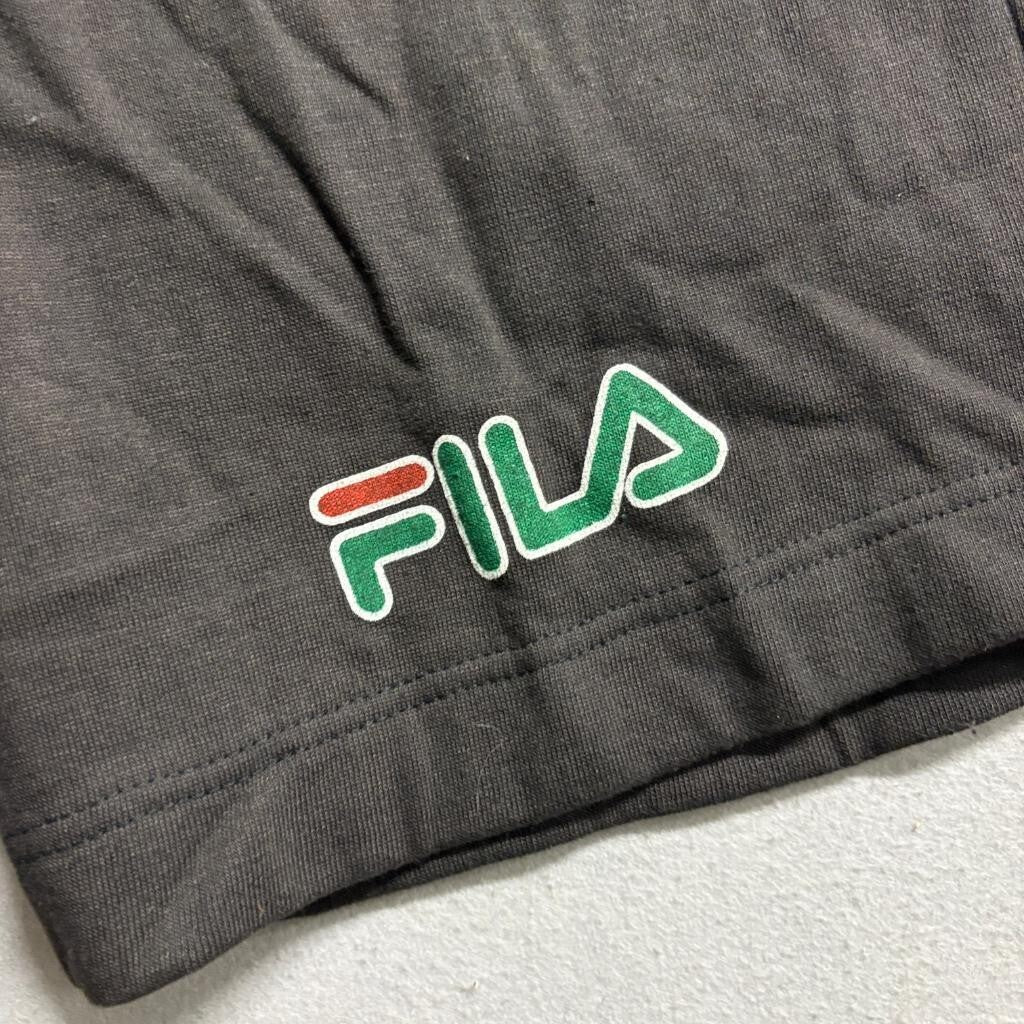 Vintage Fila T-Shirt and Shorts Set Mens XL White Black Ringer Tee Sportswear