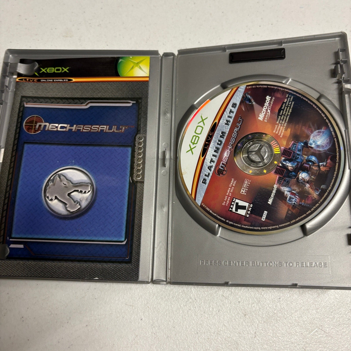MechAssault Microsoft Original Xbox Platinum Hits CIB Complete Game