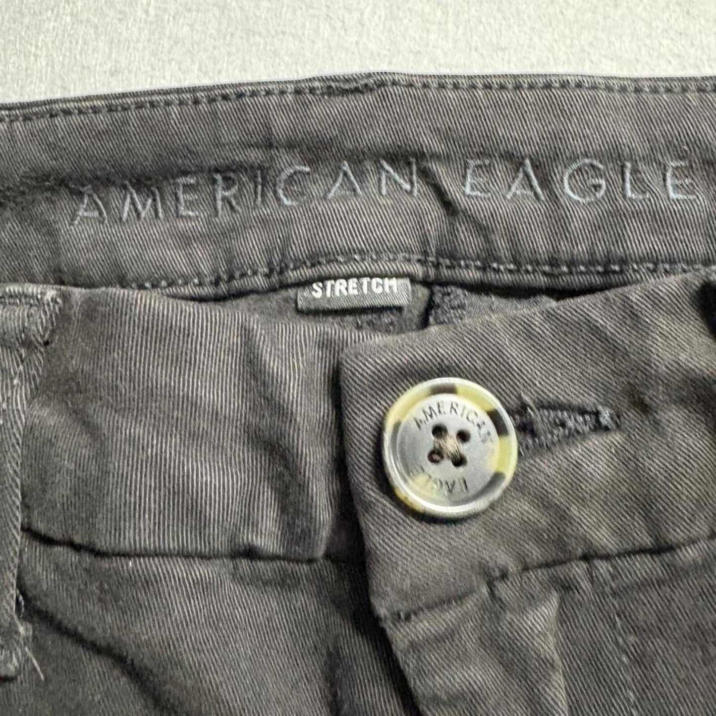 American Eagle Outfitters Skinny Pants Womens 0 Black Stretch Chino Casual