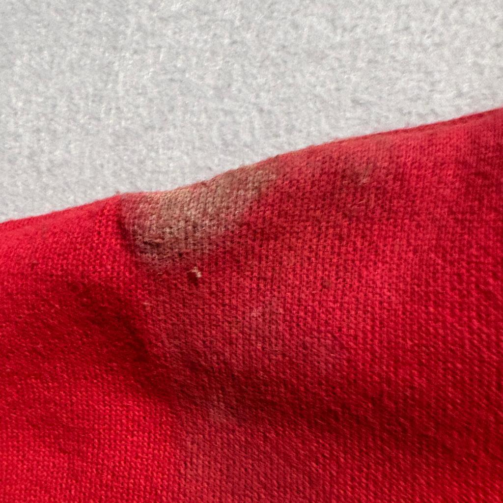 Vintage Chicago Bulls Tultex Sweatshirt Mens XL Red 90s NBA Crewneck Stain Flaw