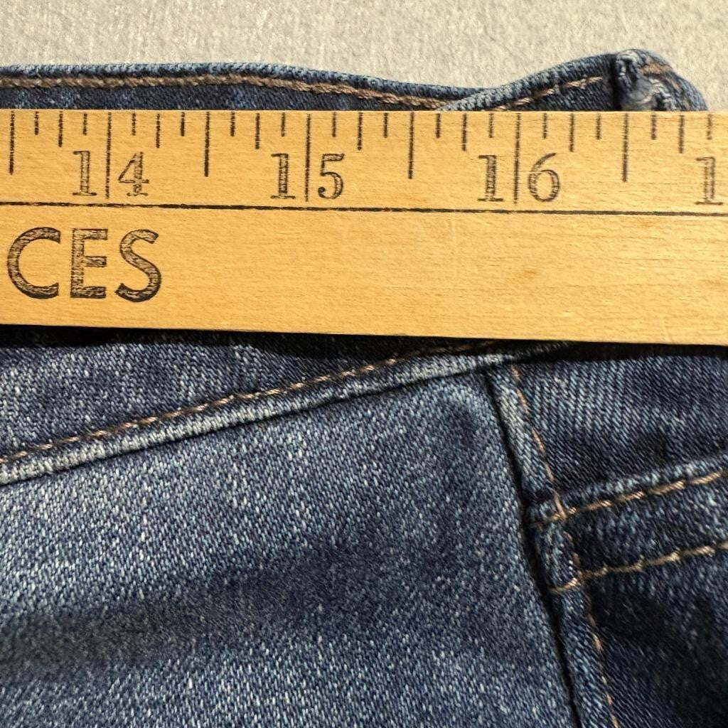 Abound Womens Blue Denim Jeans Size 32 Stretch Straight Leg Dark Wash