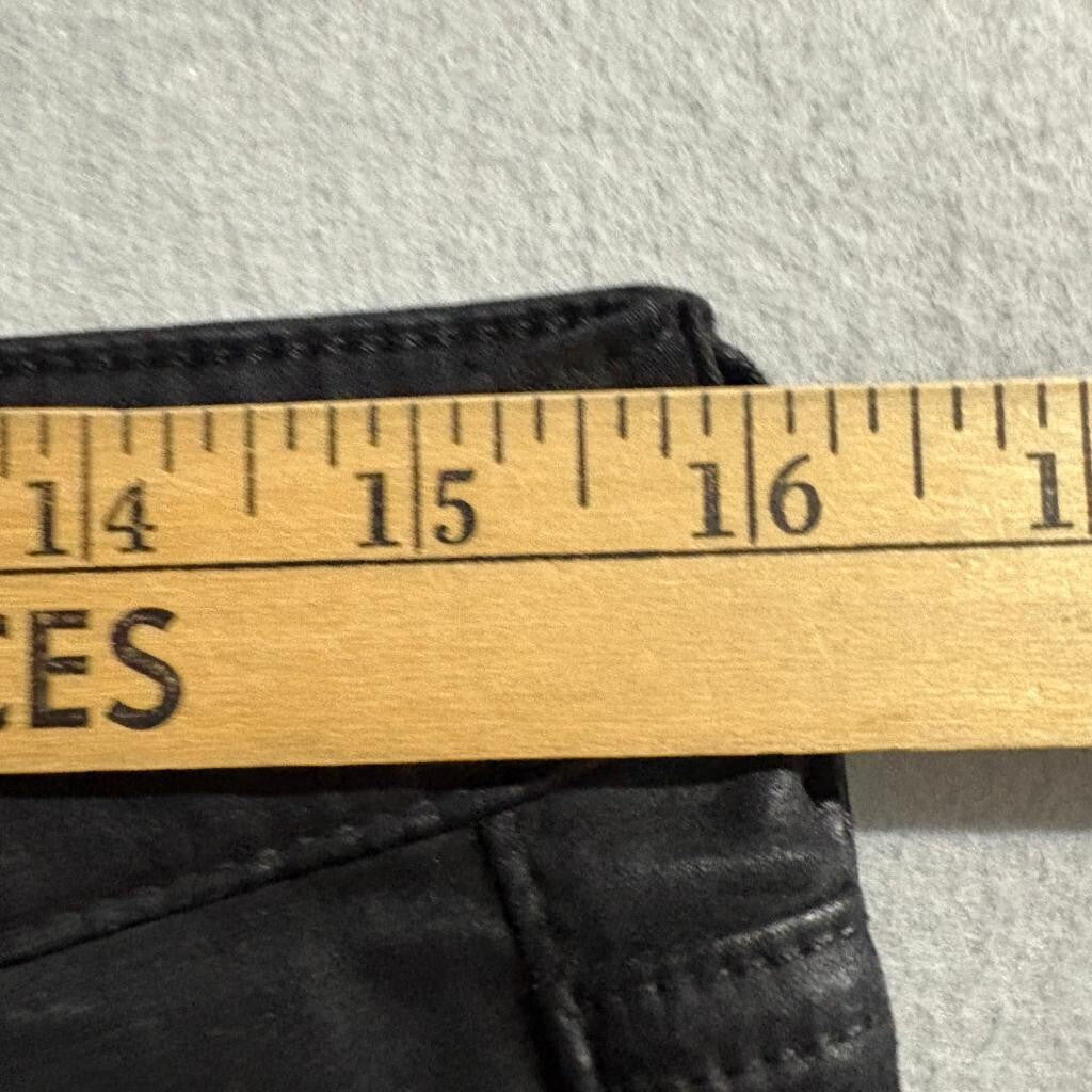 AG Adriano Goldschmied The Legging Ankle Jeans Womens 30R Black Coated Skinny