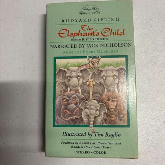 The Elephant's Child VHS Jack Nicholson Bobby McFerrin Rudyard Kipling 1986