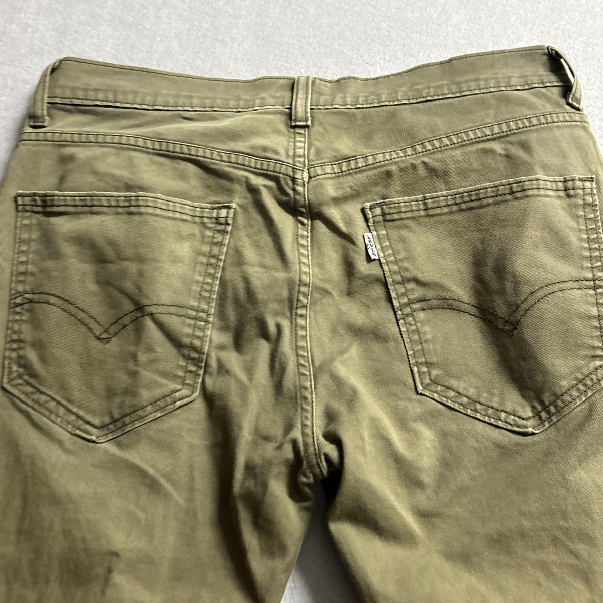 Levis 511 Slim Fit Chino Pants Mens 30x30 Olive Green Cotton Blend Casual