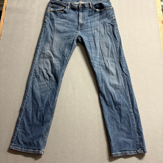 Levi's 505 Regular Fit Jeans Mens 38x34 Blue Denim Medium Wash Straight Leg