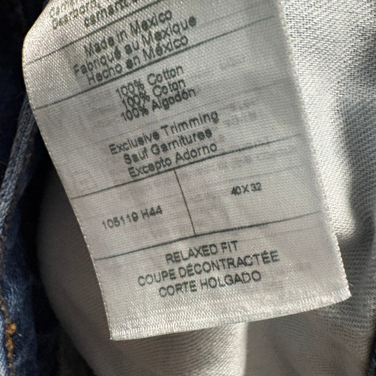 Carhartt Jeans Mens 40x32 Relaxed Fit Medium Blue Denim Workwear 105119