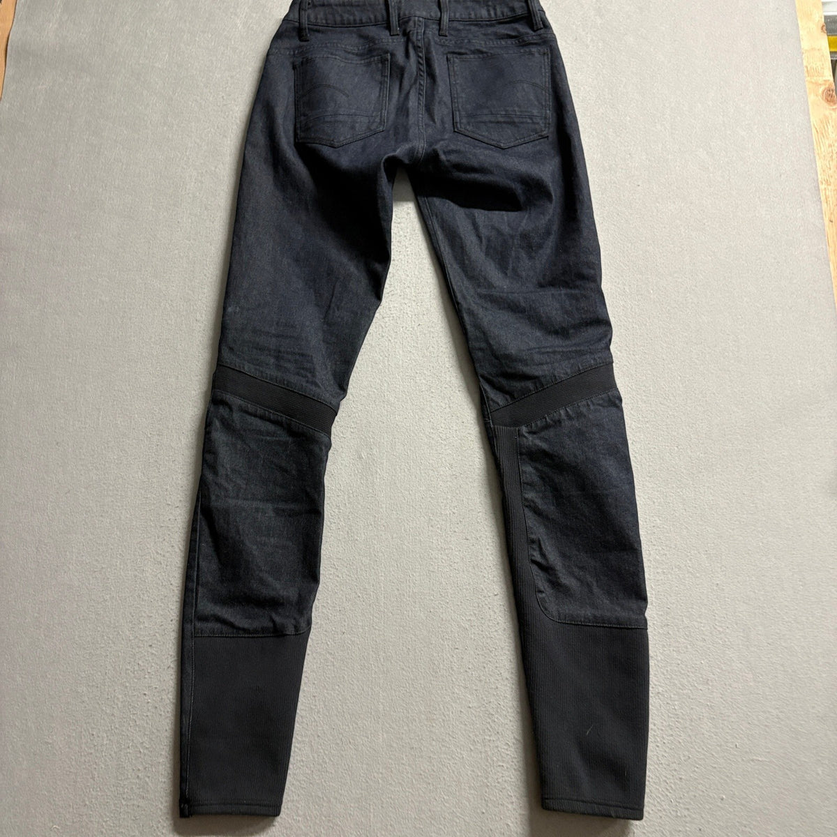 G-Star RAW Motac Deconst 3D Mid Skinny Jeans Womens 28x34 Dark Blue Denim