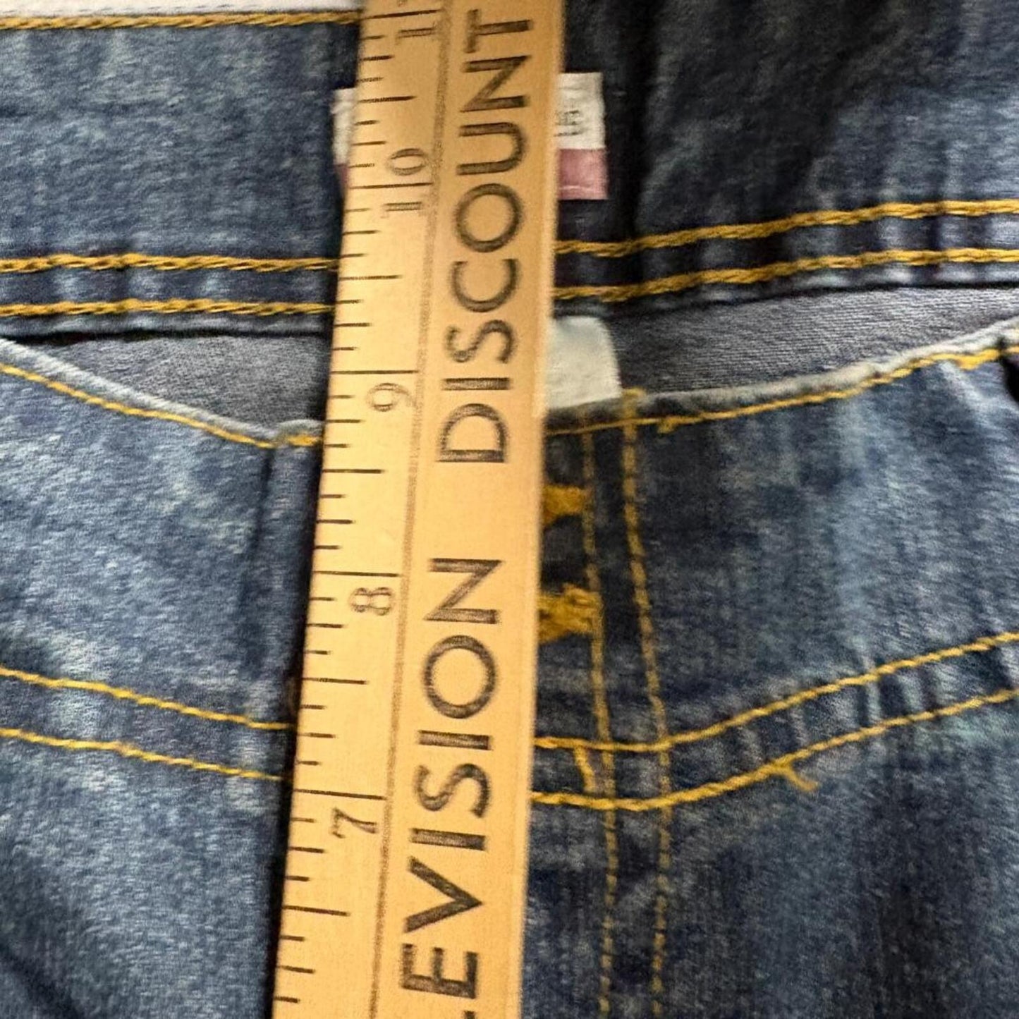 No Boundaries Juniors 13 Crop Jeans Blue Denim Stretch Capris Flap Pocket Y2K