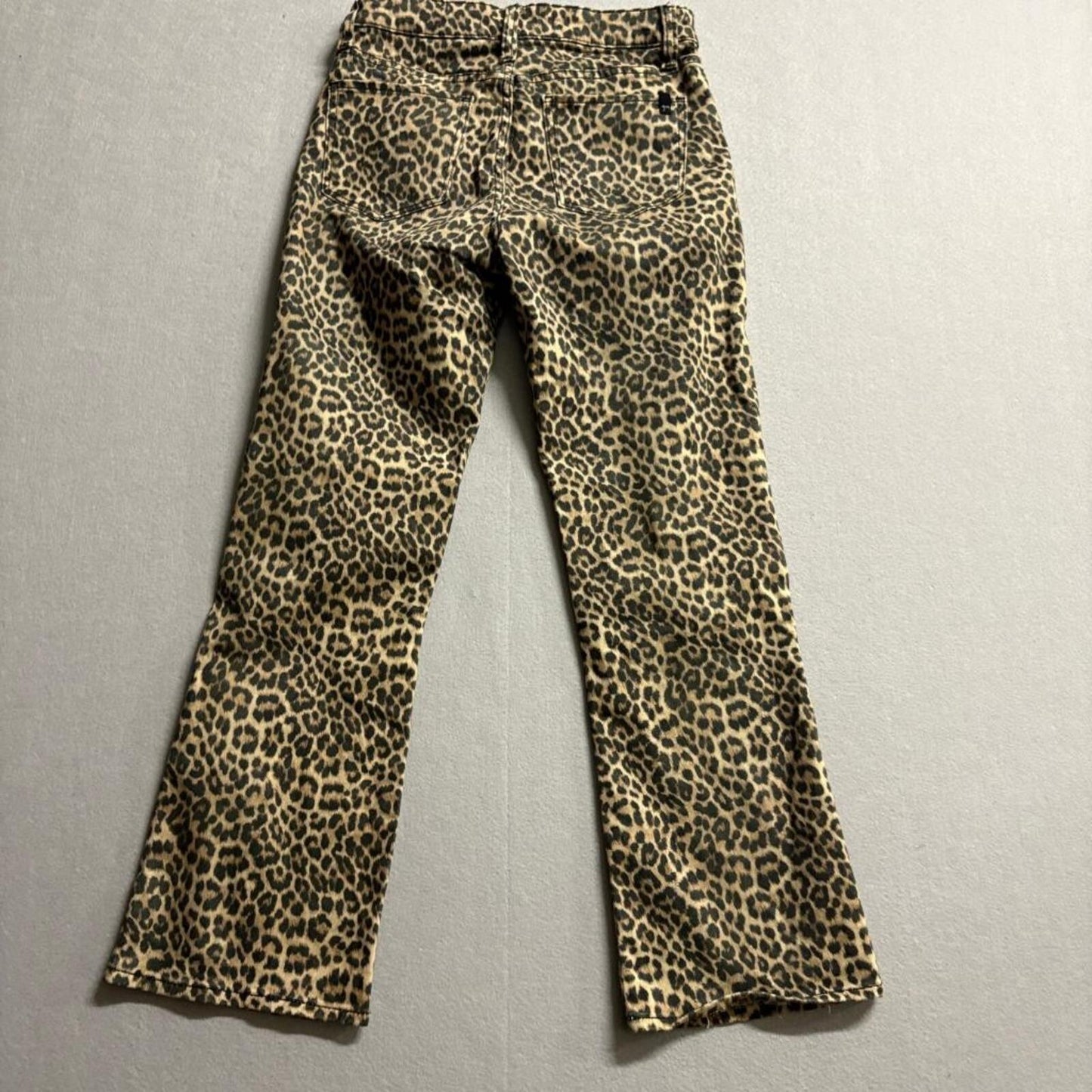 Joe's Jeans The Callie High Rise Cropped Boot Leopard Print Denim Pants Size 25