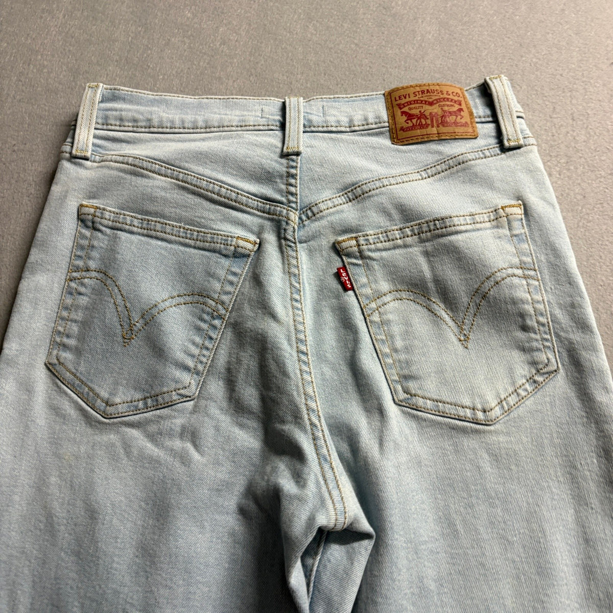 Levis Ribcage Straight Ankle Jeans Womens 27 Light Wash Denim High Rise Blue