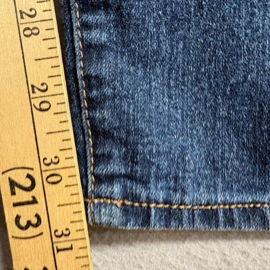 Cafe Denim Premium Jeans Womens Size 14 Blue Stretch Straight Leg Medium Wash