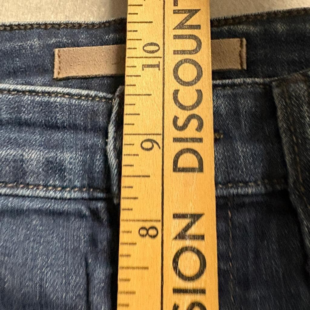 Joes Jeans Womens 26 High Rise Skinny Ankle Raw Hem Blue Denim Stretch Jeans
