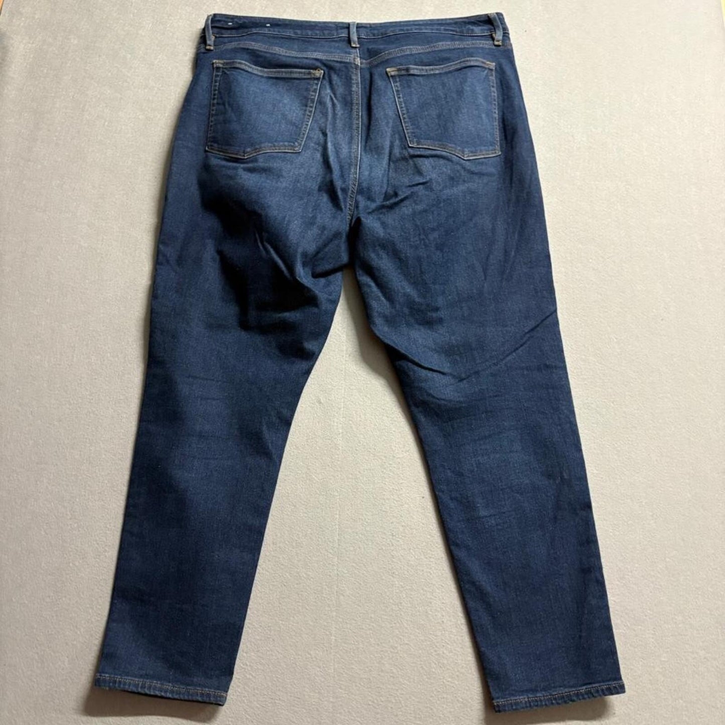 LOFT The Curvy Skinny Jeans Womens Size 16 33 Dark Wash Denim Stretch Blue