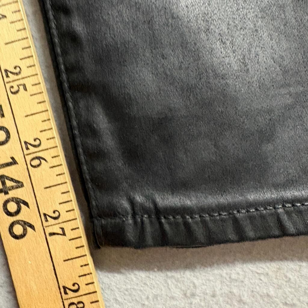 AG Adriano Goldschmied The Legging Ankle Jeans Womens 30R Black Coated Skinny