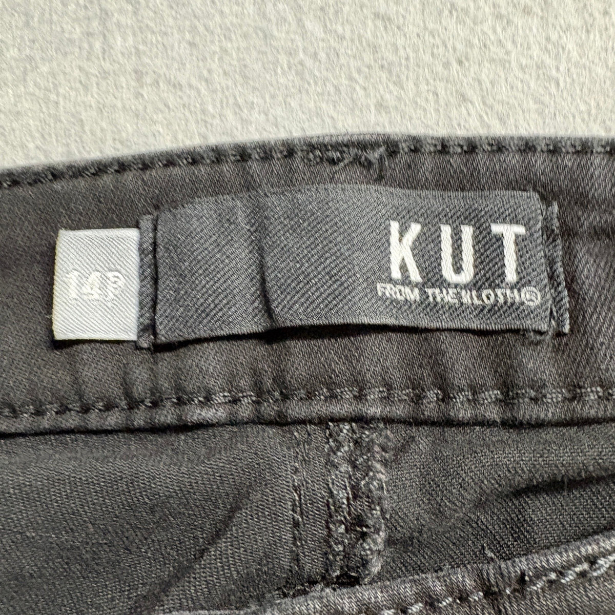 Kut From The Kloth Donna High Rise Ankle Skinny Jeans Womens 14P Black Raw Hem