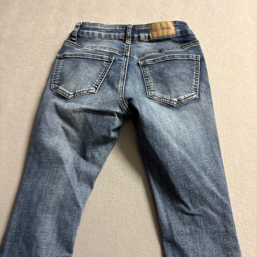 Love Soho Denim Flare Jeans Womens Size 00 Blue Stretch Low Rise Bell Bottom