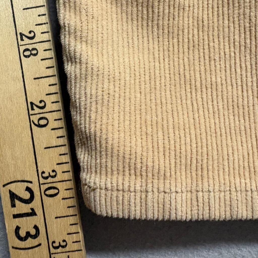 Quiksilver Corduroy Pants Mens 31 Tan Beige Straight Tapered Fit Stretch