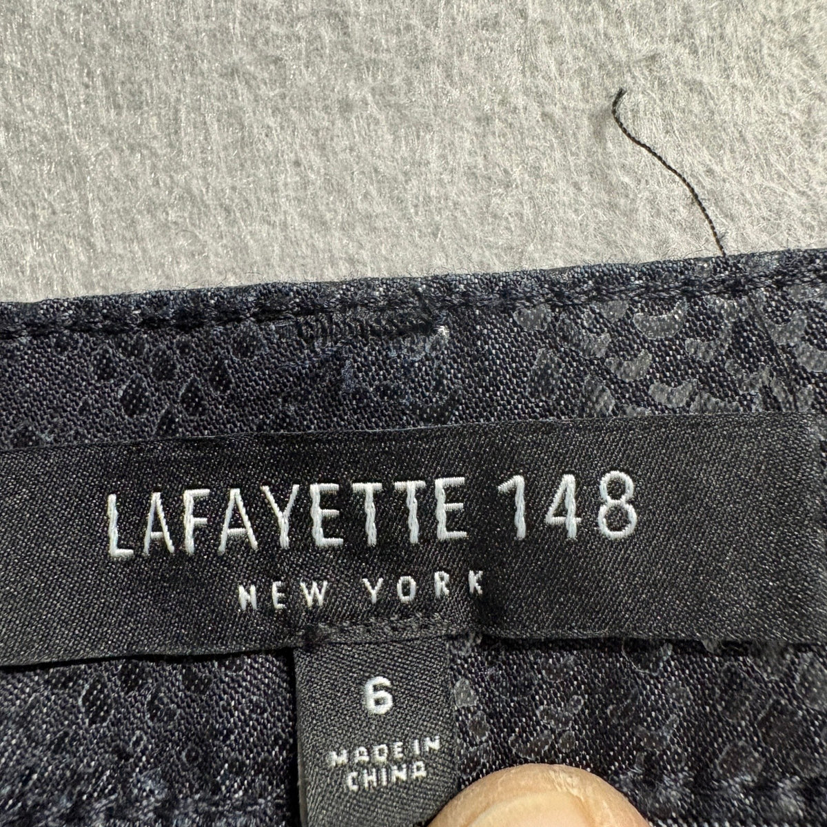 Lafayette 148 New York Snakeskin Print Pants Womens Size 6 Metallic Black