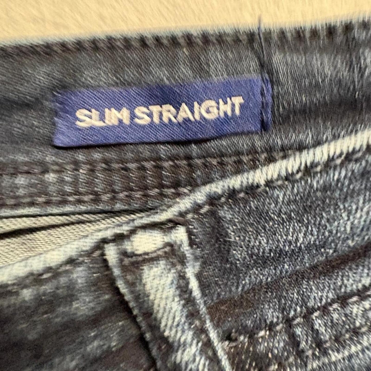 Chaps Slim Straight Jeans Mens 32x30 Dark Wash Denim Blue Pants