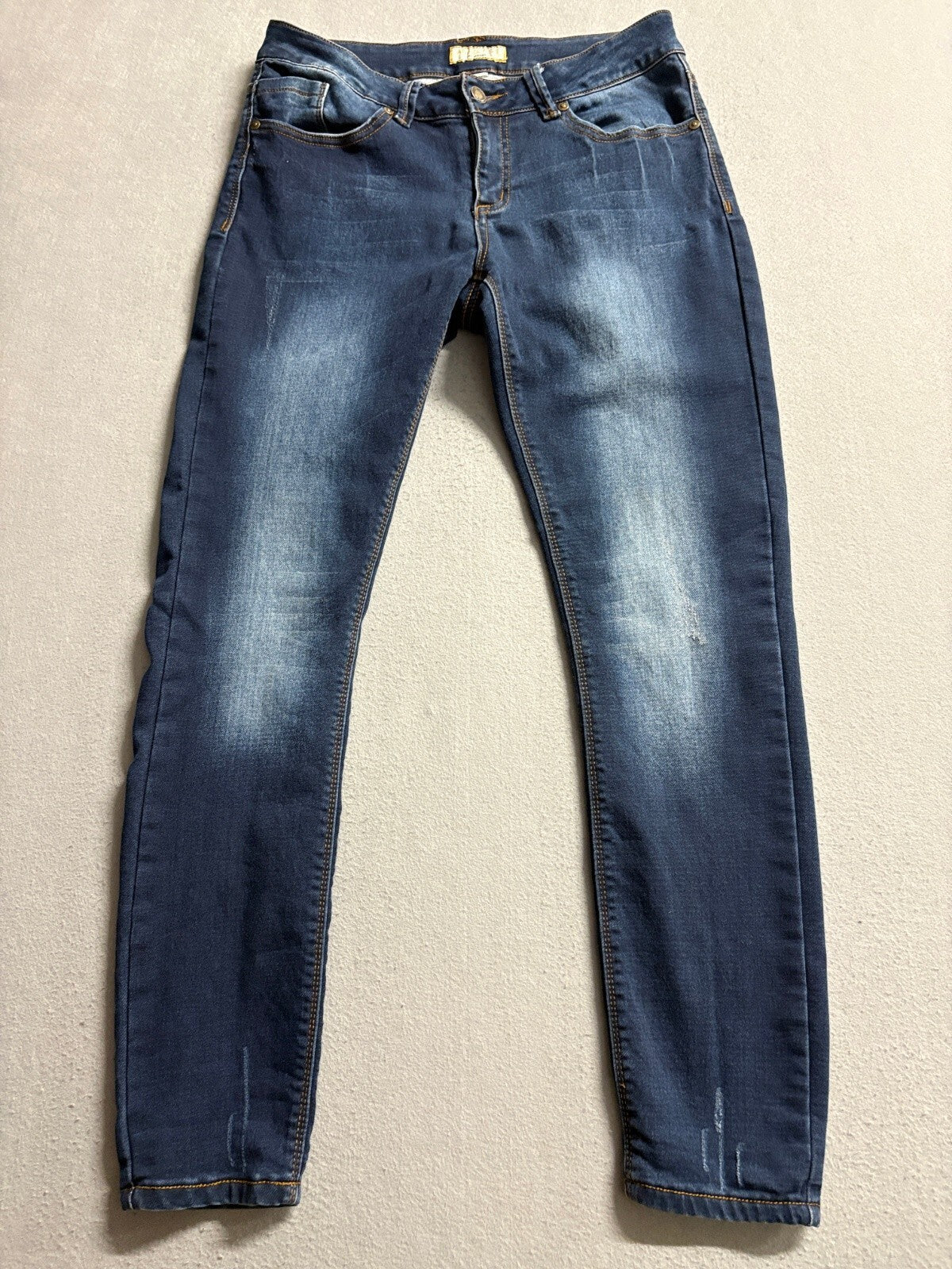 Angel Kiss Jeans Womens Size 9 Blue Skinny Stretch Distressed Ankle Dark Wash