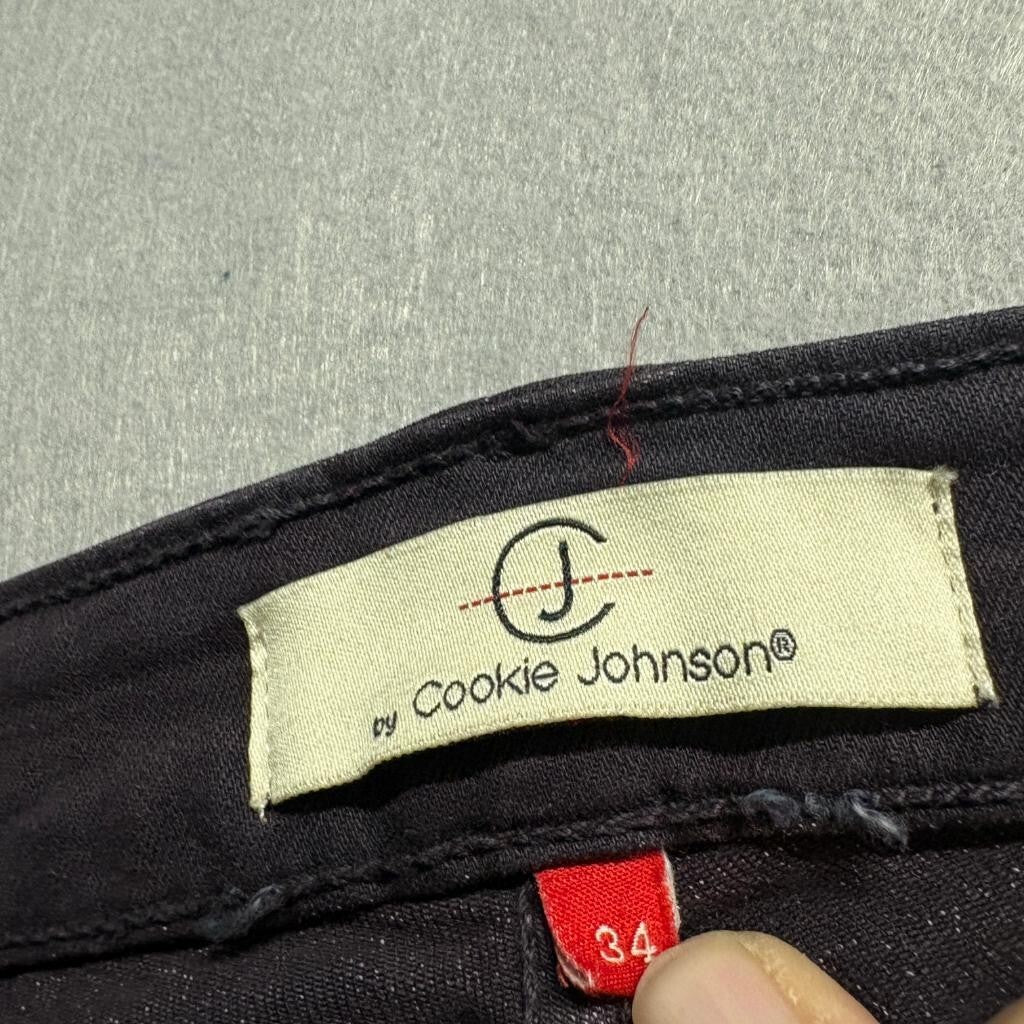 CJ by Cookie Johnson Joy Legging Jeans Womens 34 Dark Purple Plum Stretch Denim