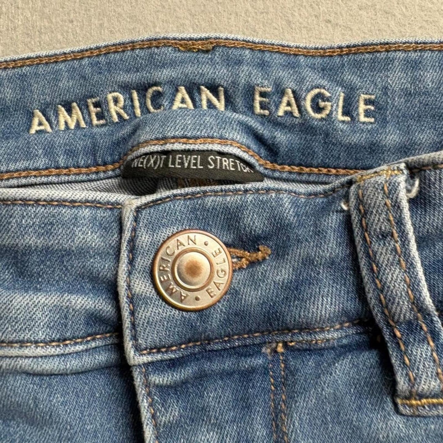 American Eagle Next Level Stretch Hi-Rise Jegging Jeans Womens 6 Short Blue