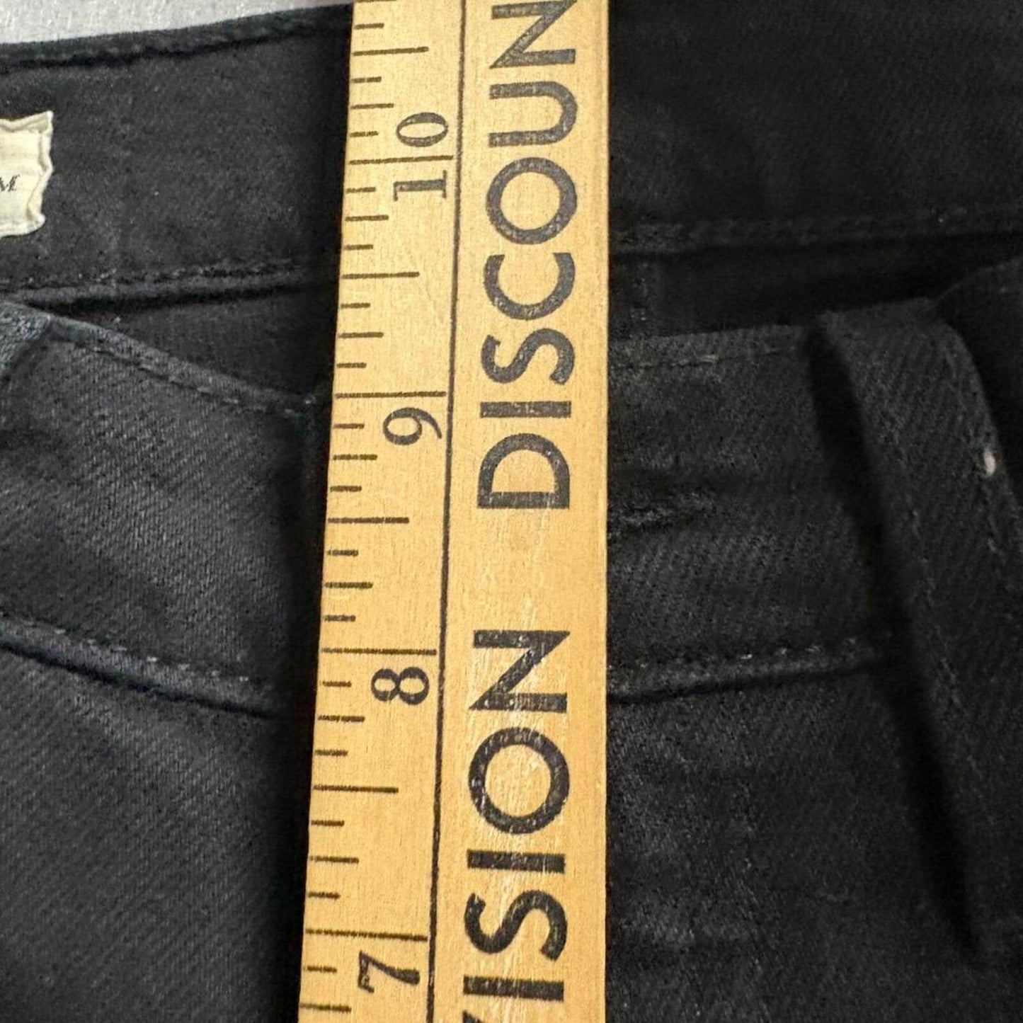 Levis Premium 501 Straight Leg Jeans Womens Size 23 Black Denim Cropped 23x26
