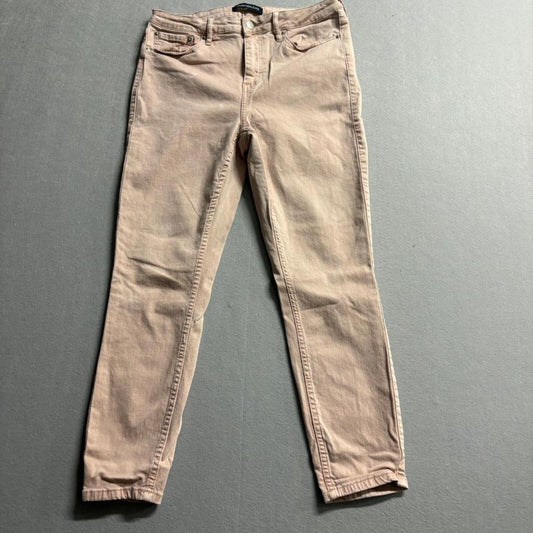 Calvin Klein Jeans Womens 10 Pink Peach Skinny Slim Denim Pants Stretch