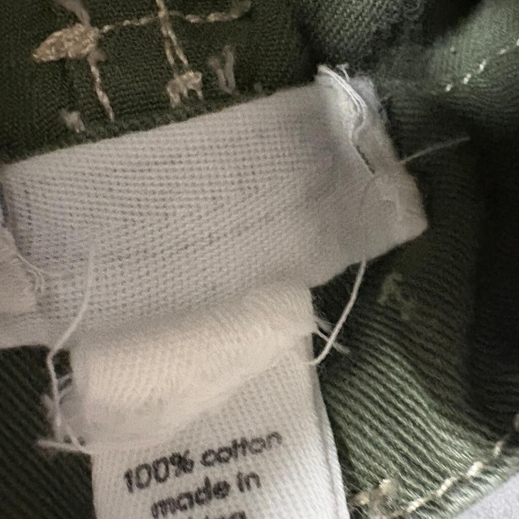 Full Tilt Cargo Pants Womens Small Green Cotton Wide Leg Utility Pockets