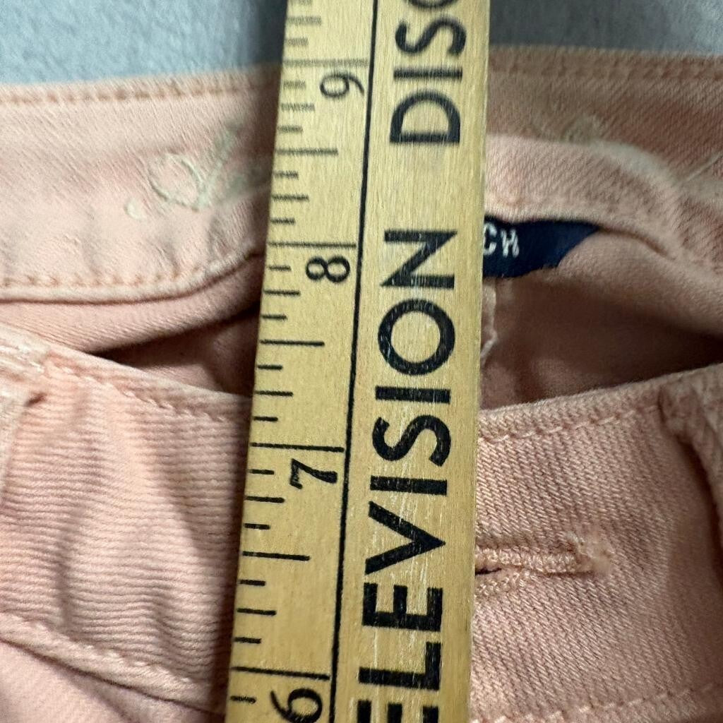 American Eagle Stretch Skinny Jeans Womens 00 Pink Peach Denim Low Rise