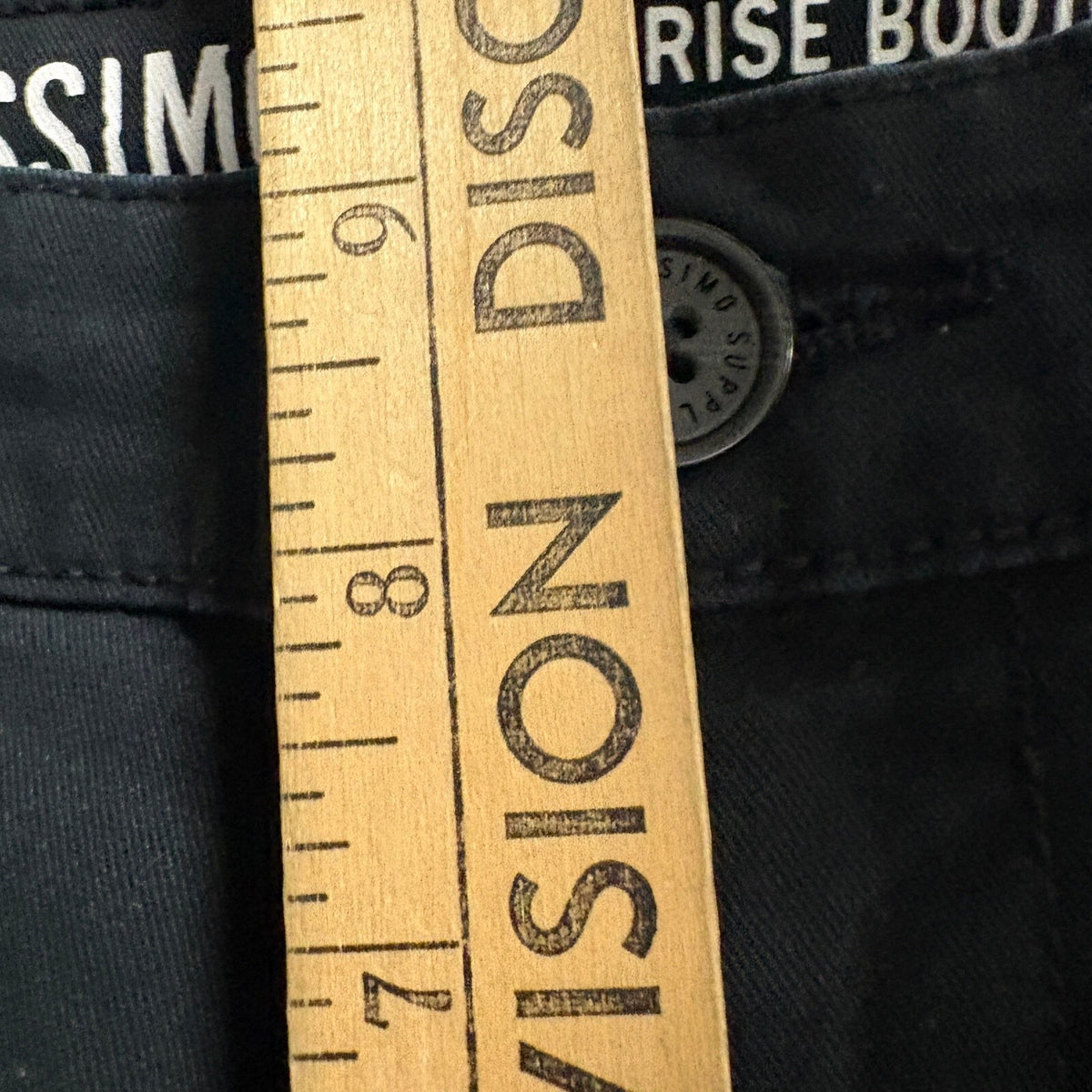 Mossimo Supply Co Womens Mid Rise Bootcut Pants Size 6 Black Stretch Cotton