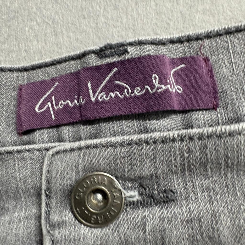Gloria Vanderbilt Amanda Jeans Womens 10 Average Gray Denim High Rise Straight