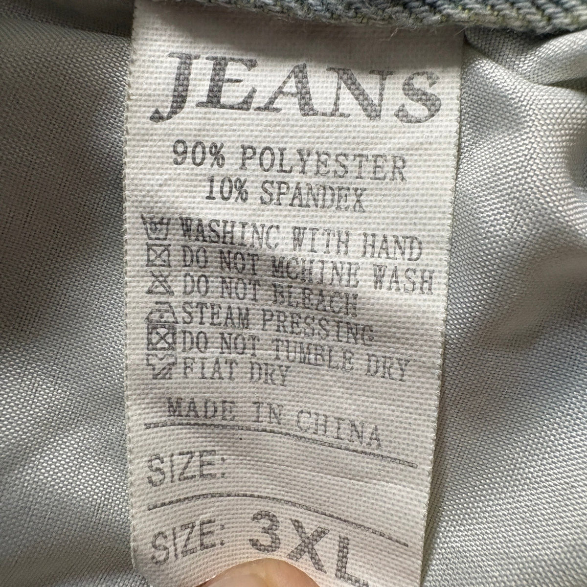 Unbranded Distressed Jeans Mens 3XL Light Wash Yellow Mesh Ripped Denim Pants