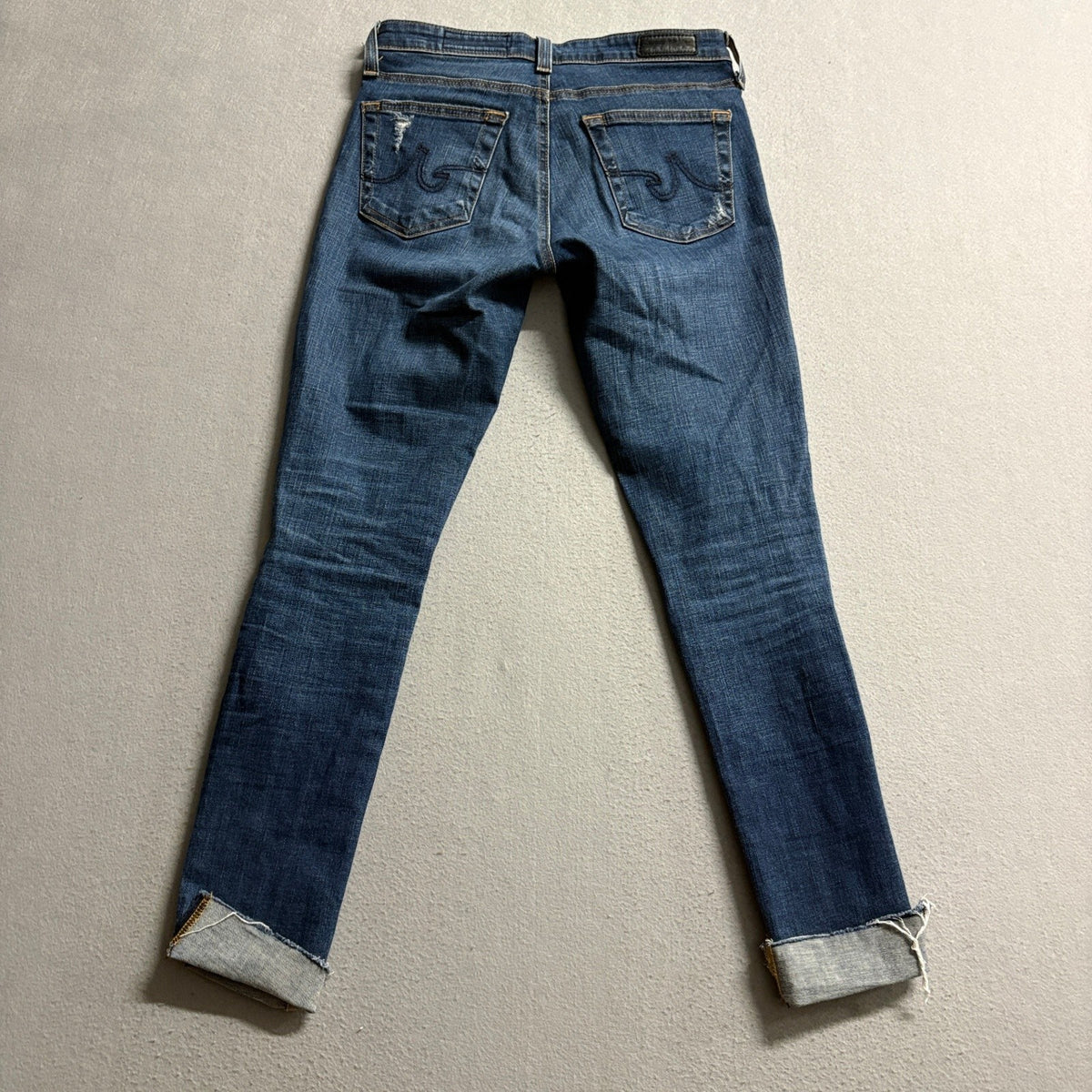 AG Adriano Goldschmied The Legging Ankle Jeans Womens 26R Blue Distressed Skinny