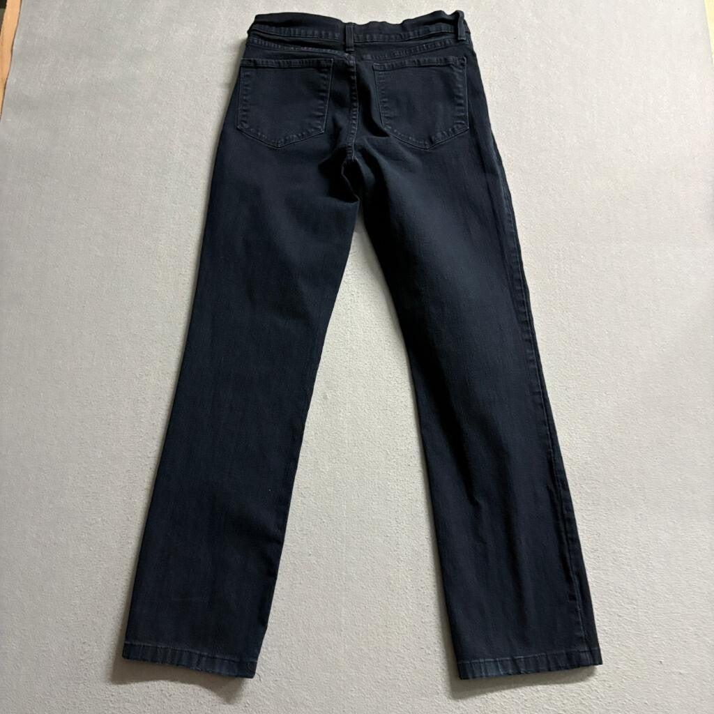 NYDJ Marilyn Straight Leg Jeans Womens Size 4 Black Lift Tuck Denim