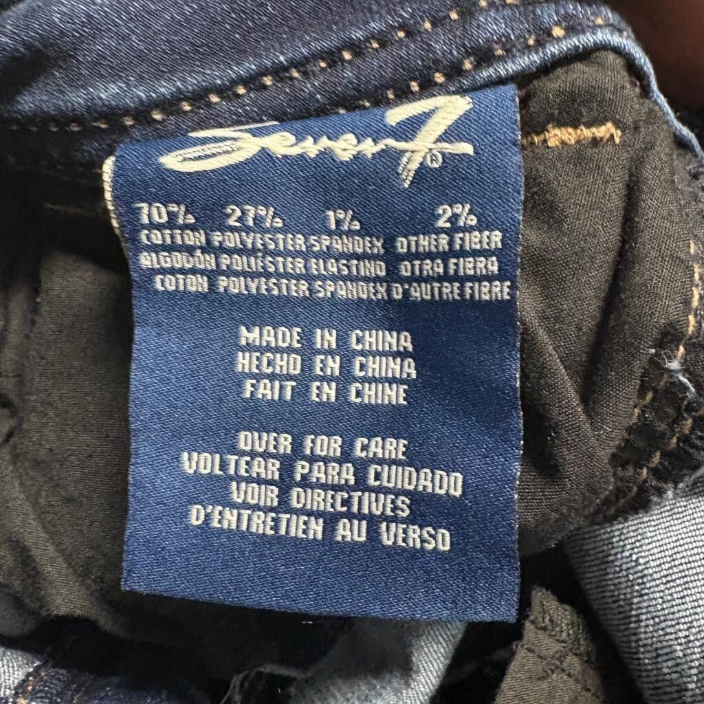 Seven7 Womens Skinny Jeans Blue Denim Raw Hem Stretch Size 10