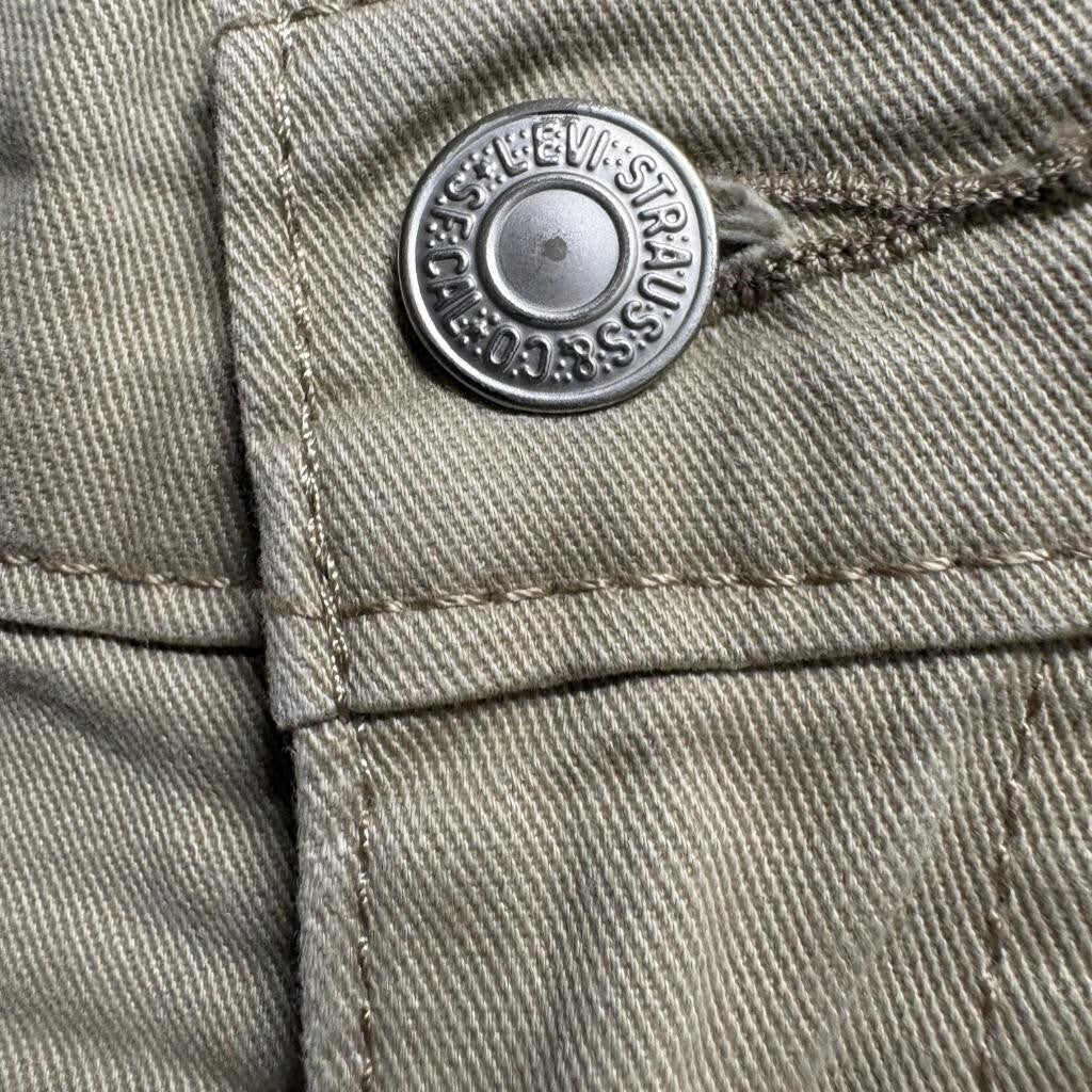 Levi's 514 Straight Fit Pants Mens 34x34 Khaki Tan Cotton Blend Stretch Chino