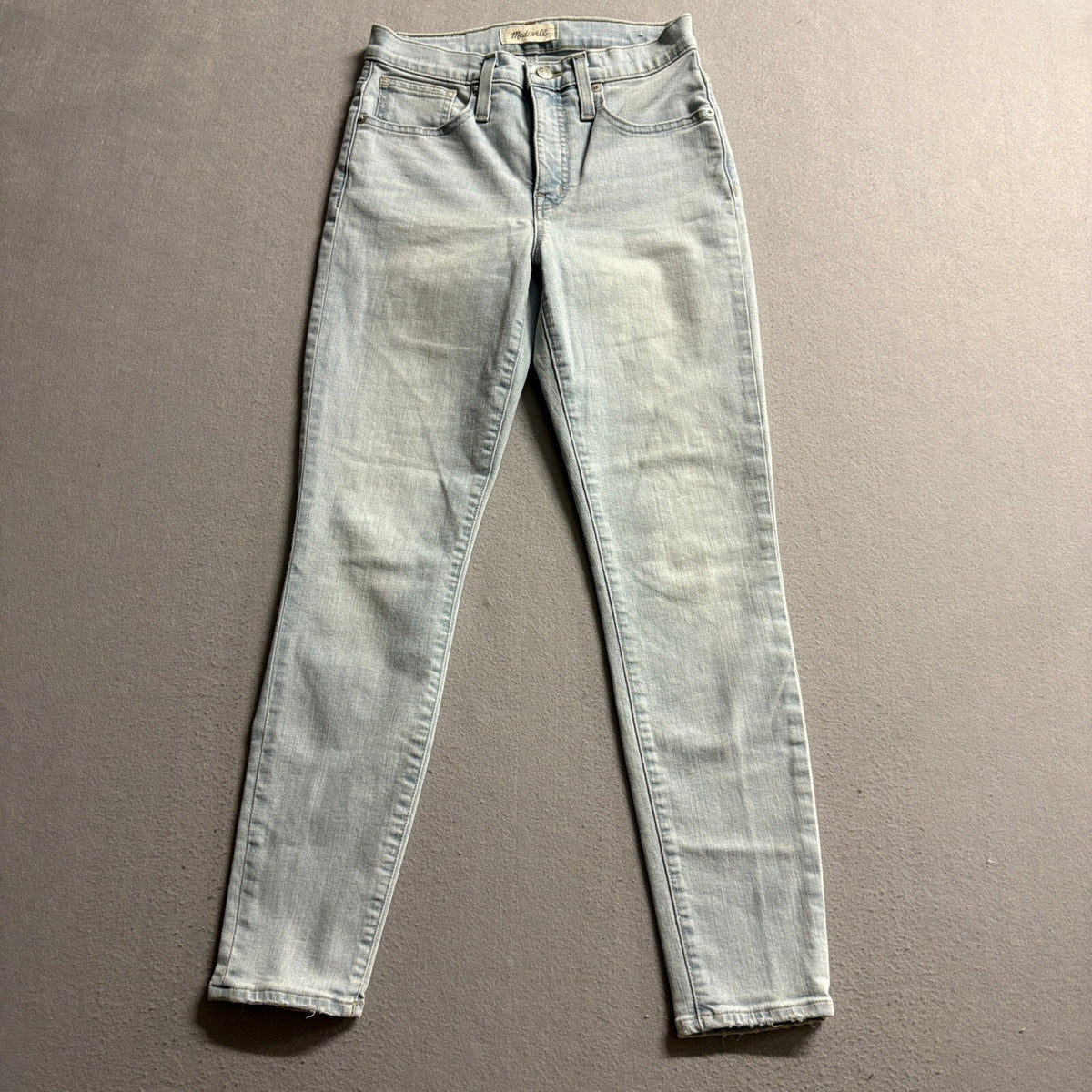 Madewell 9 Inch Mid Rise Skinny Crop Jeans Womens 25T Light Wash Denim Stretch