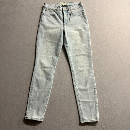 Madewell 9 Inch Mid Rise Skinny Crop Jeans Womens 25T Light Wash Denim Stretch