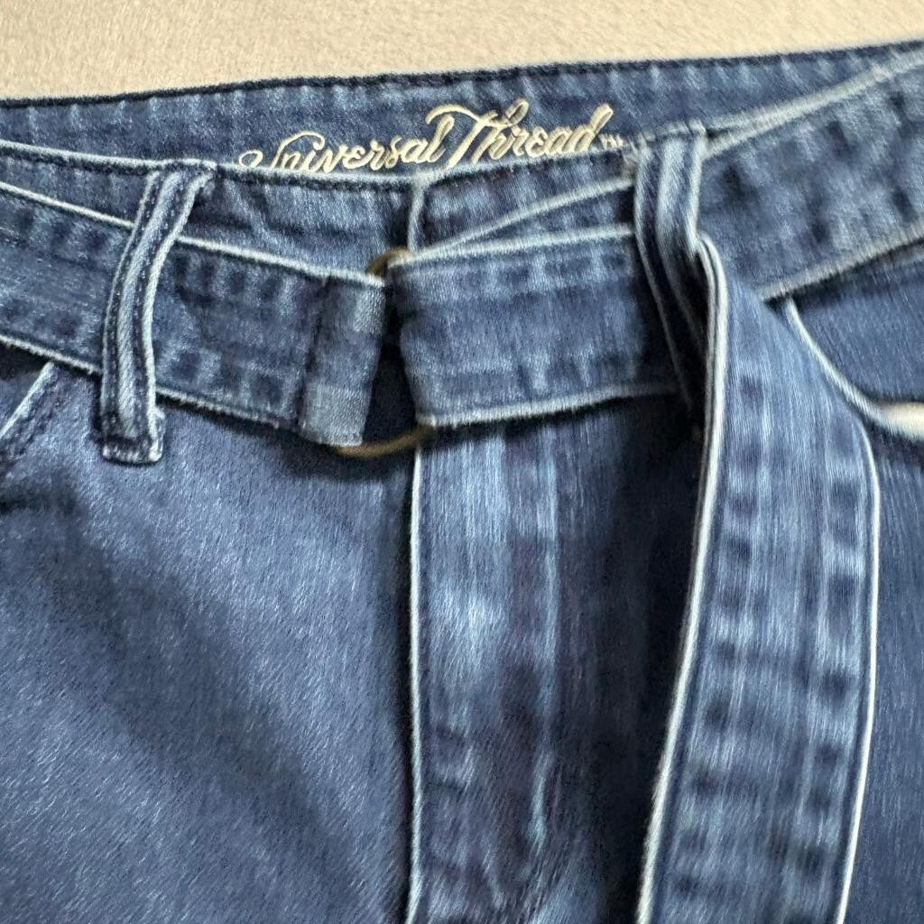 Universal Thread High Rise Wide Leg Crop Jeans Womens Size 2 26 Blue Denim
